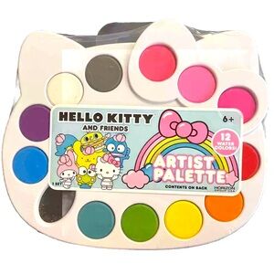 Hello Kitty And Friends Artist Palette 12 Water Colors New